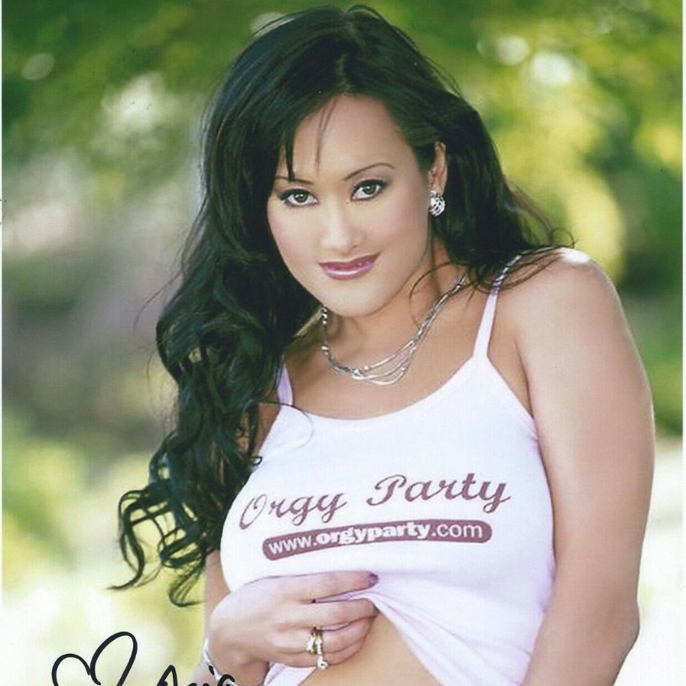 Asia Carrera autographed signed 8.5x11 color photo